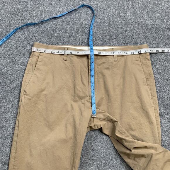 J Crew Pants Mens 34 Parchment Cotton Blend Ludlow SLIM Stretch Chino Flat Front - Picture 5 of 12